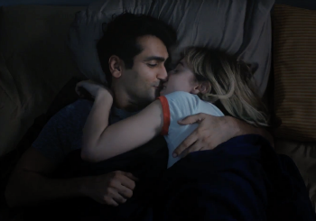 Kumail Nanjiani and Zoe Kazan in "The Big Sick"