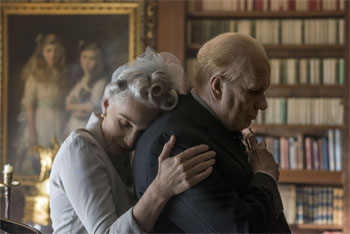 Kristin Scott Thomas and Gary Oldman in "Darkest Hour"