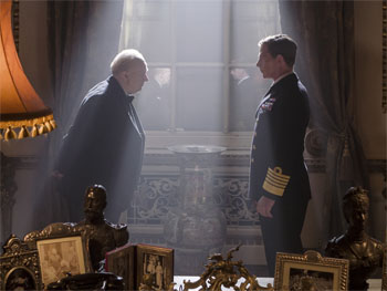 Gary Oldman and Ben Mendelsohn in "Darkest Hour"