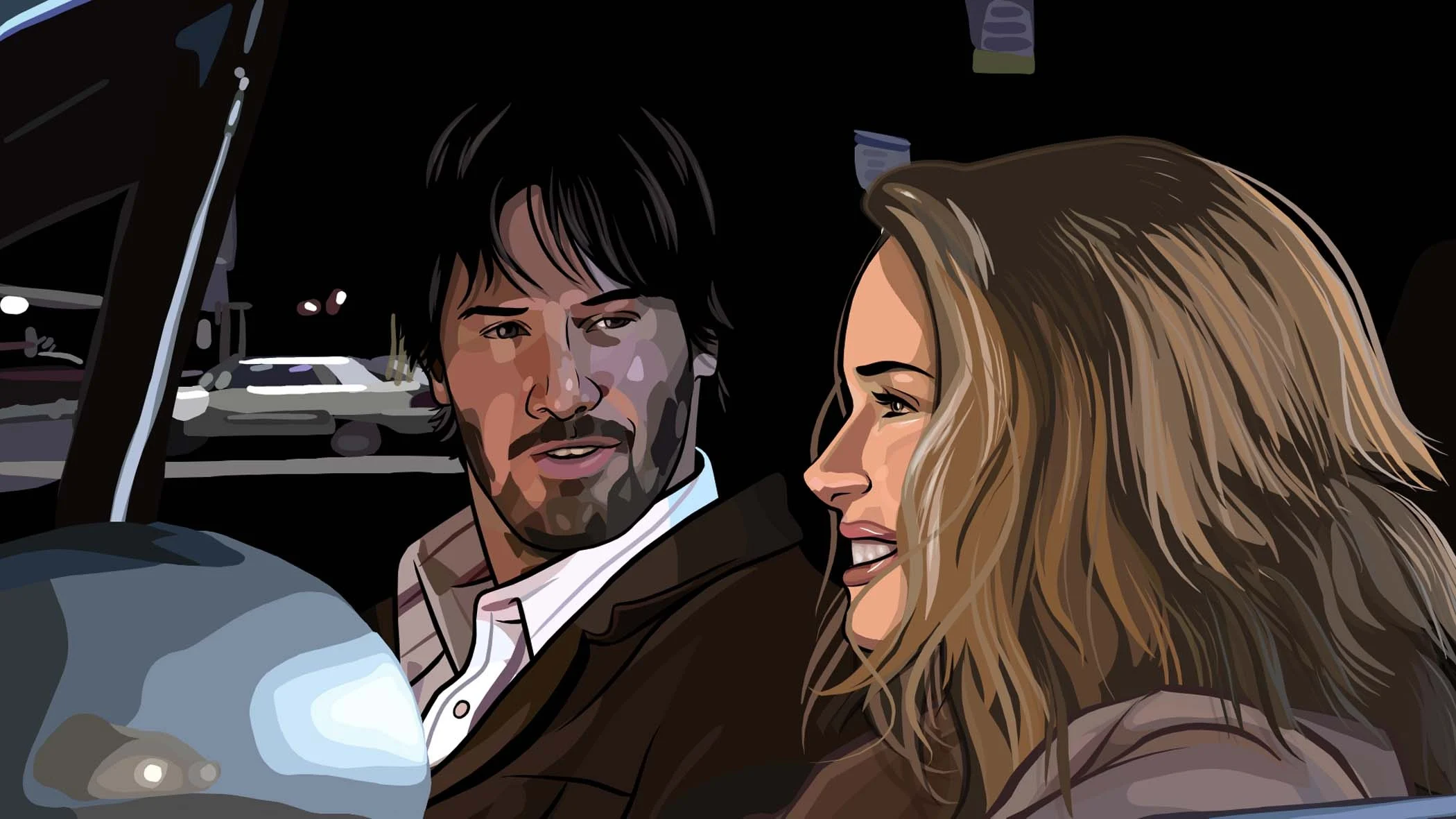 Keanu Reeves and Winona Ryder in "A Scanner Darkly"