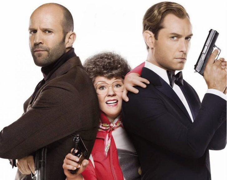 Jason Statham, Melissa McCarthy and Jude Law in "Spy"