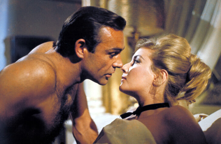 Sean Connery and Daniela Bianchi in "From Russia with Love"