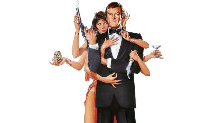 Roger Moore and Maud Adams in "Octopussy"