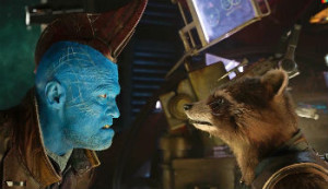 Michael Rooker and Bradley Cooper in "Guardians of the Galaxy Vol. 2"